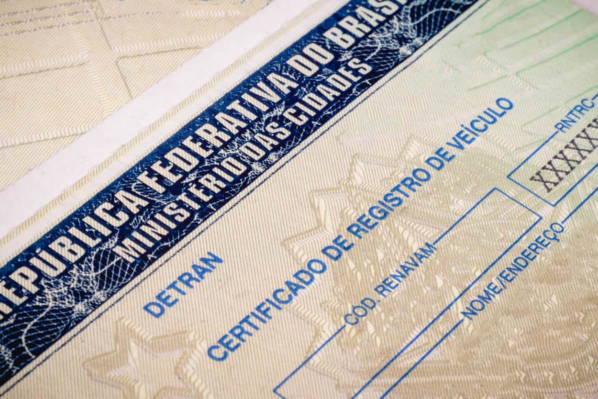 certificado de registro de veiculo