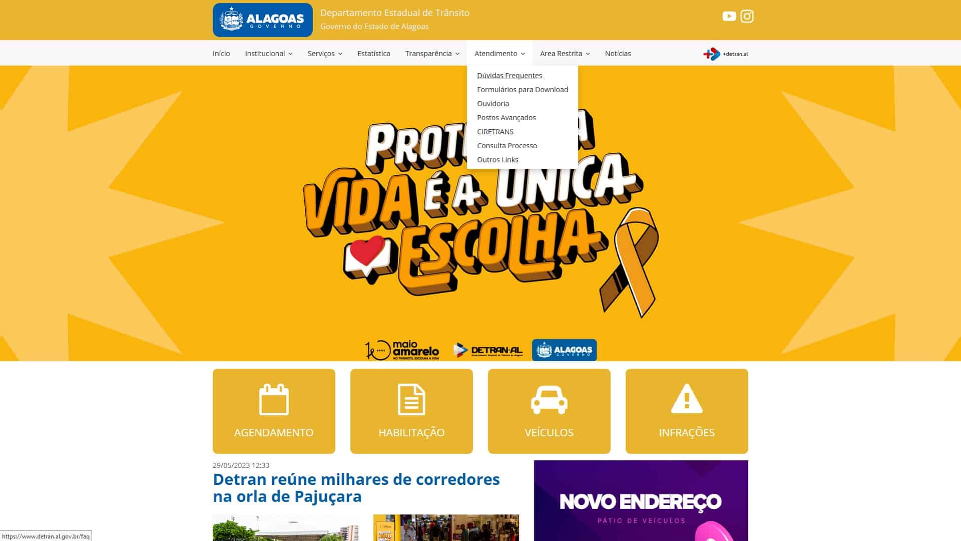DETRAN AL,Atendimento