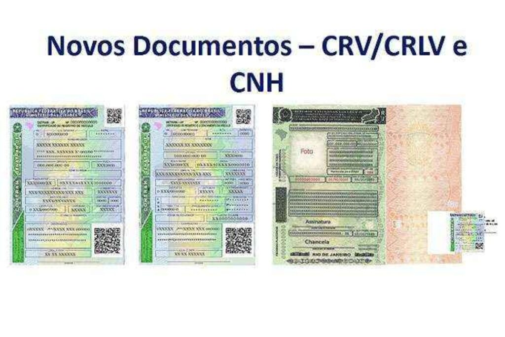 Novos documentos: CRV, CRLV e CNH